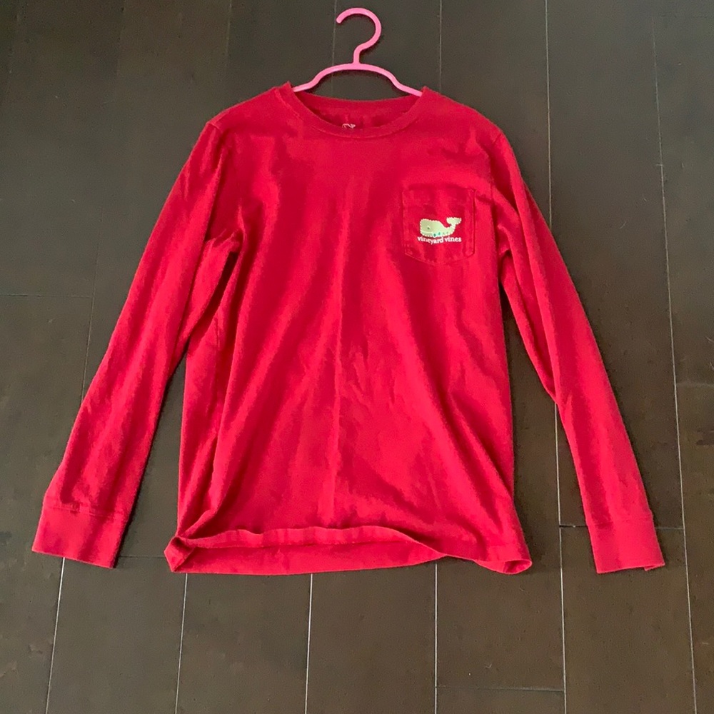 Red Gingerbread Long Sleeve Vineyard Vines Shirt